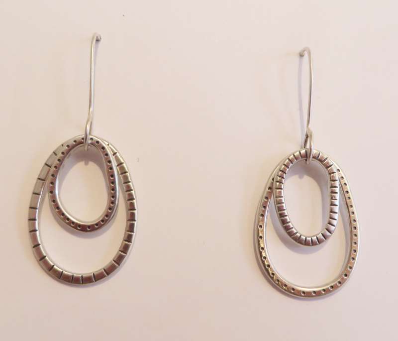 Double hoop drop earrings 2
